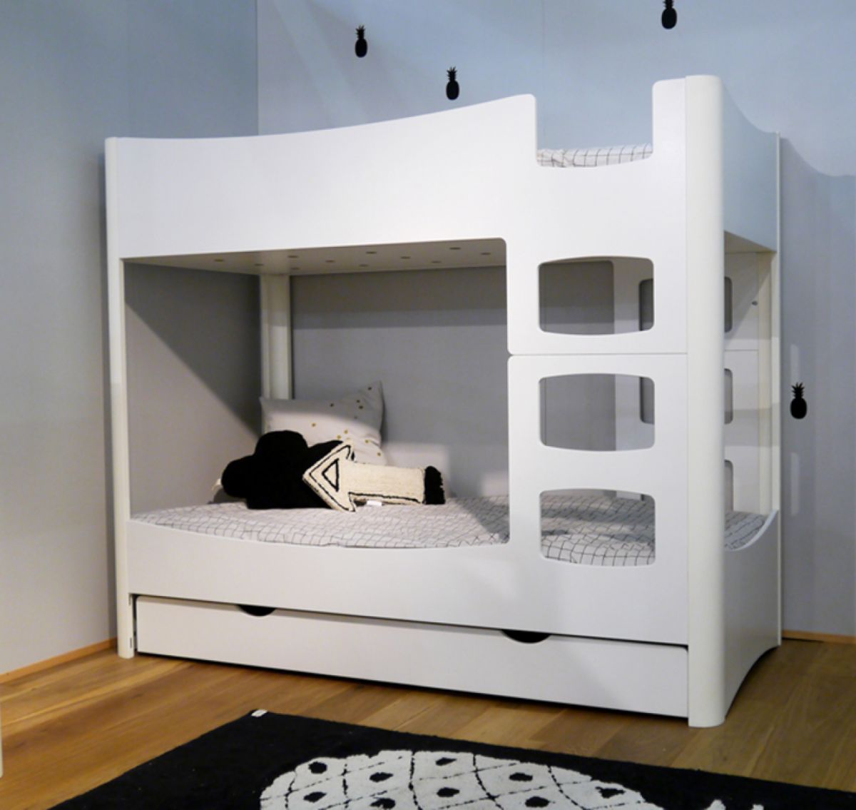 FUSION BUNK BEDS 162 INSEPARABLE WHITE PROFILED Mathy by Bols